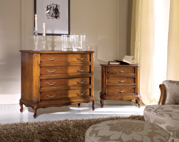 5114 - Rectangular wooden bedside table with drawers by Tarocco Vaccari Group - view 3